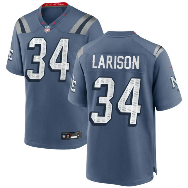 Lan Larison New England Patriots 2026 Rivalries Collection Game Jersey - Blue