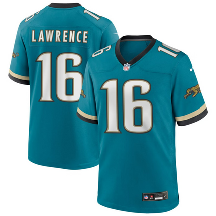 Trevor Lawrence Jacksonville Jaguars 2026 Throwback Game Jersey - Teal Prowler