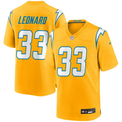 Deane Leonard Los Angeles Chargers 2026 Alternate Charger Power Game Jersey - Gold