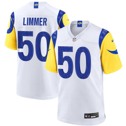 Beaux Limmer Los Angeles Rams 2026 Game Jersey - White