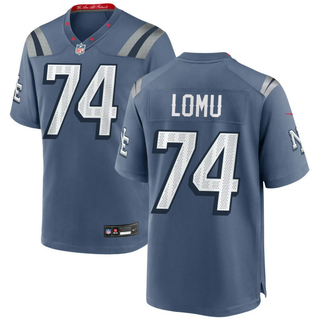 Caleb Lomu New England Patriots 2026 Rivalries Collection Game Jersey - Blue
