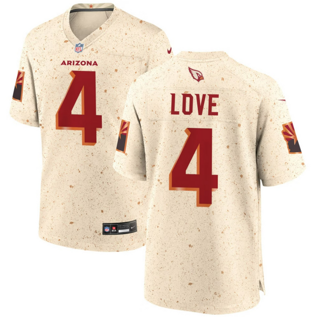 Jeremiyah Love Arizona Cardinals 2026 Rivalries Collection Game Jersey - Natural