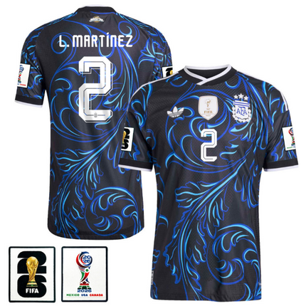 Lucas Martinez Argentina National Team 2026 Away Jersey - Blue
