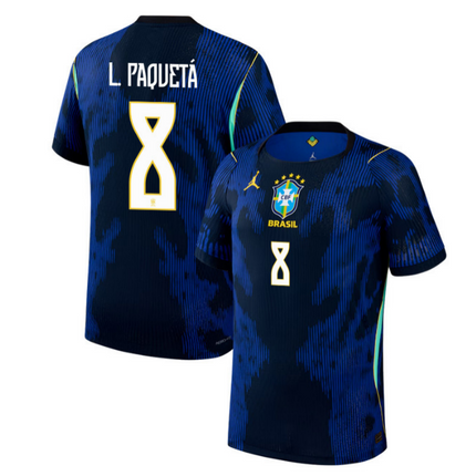 Lucas Paqueta Brazil National Team 2026 Away Jersey - Blue