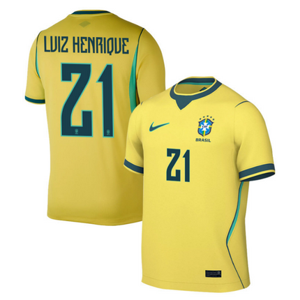 Luiz Henrique Brazil National Team 2026 Home Jersey - Yellow