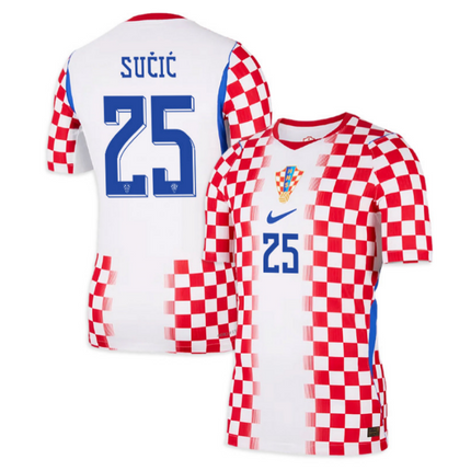 Luka Sucic Croatia National Team 2026 Home Jersey - Red