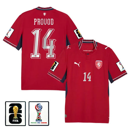 Lukas Provod Czech Republic National Team 2026 Home Jersey – Red