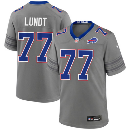 Chase Lundt Buffalo Bills 2026 City Game Jersey - Gray Nickel