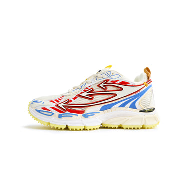 Men's Off-White Be Right Back Sneaker Met Mesh Details In Royal Blue - Brick Red