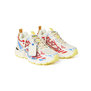 Men's Off-White Be Right Back Sneaker Met Mesh Details In Royal Blue - Brick Red