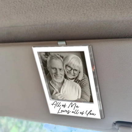 Custom Photo Drive Safe I Love You Couples Vintage - Personalized Custom Shaped Acrylic Car Visor Clip