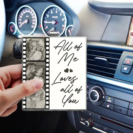 Custom Photo Drive Safe I Love You Couples Film Roll - Personalized Custom Shaped Acrylic Car Visor Clip