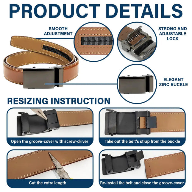 A Belt To Remind You I'm Proud Of You - Gift For Husband, Boyfriend, Anniversary - Personalized Leather Belt With Engraved Buckle