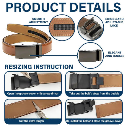 Congrats On Being My Husband You Lucky Man - Personalized Leather Belt With Engraved Buckle