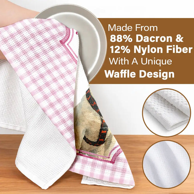 Custom Photo Watercolor Dog Cat Pet Portrait Vintage - Personalized Kitchen Towel