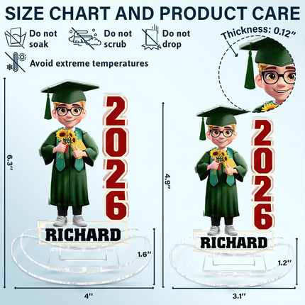 Funny Graduation Year - Personalized Acrylic Shaking Stand