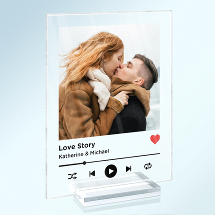 Couple Anniversary Love Message - Personalized Vertical Rectangle Acrylic Plaque