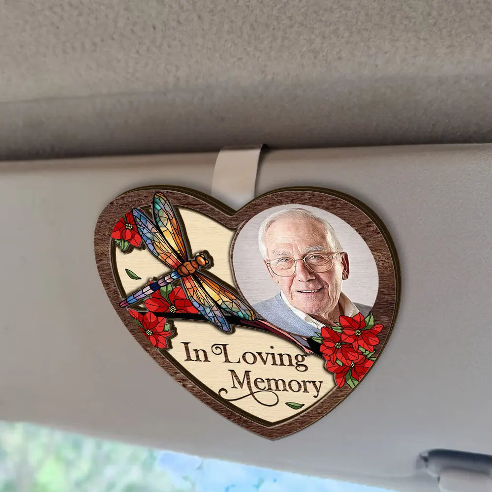 Custom Photo Memorial I'm Always With You - Personalized Custom Shaped Car Visor Clip