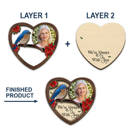Custom Photo Memorial I'm Always With You - Personalised Custom Shaped Car Visor Clip