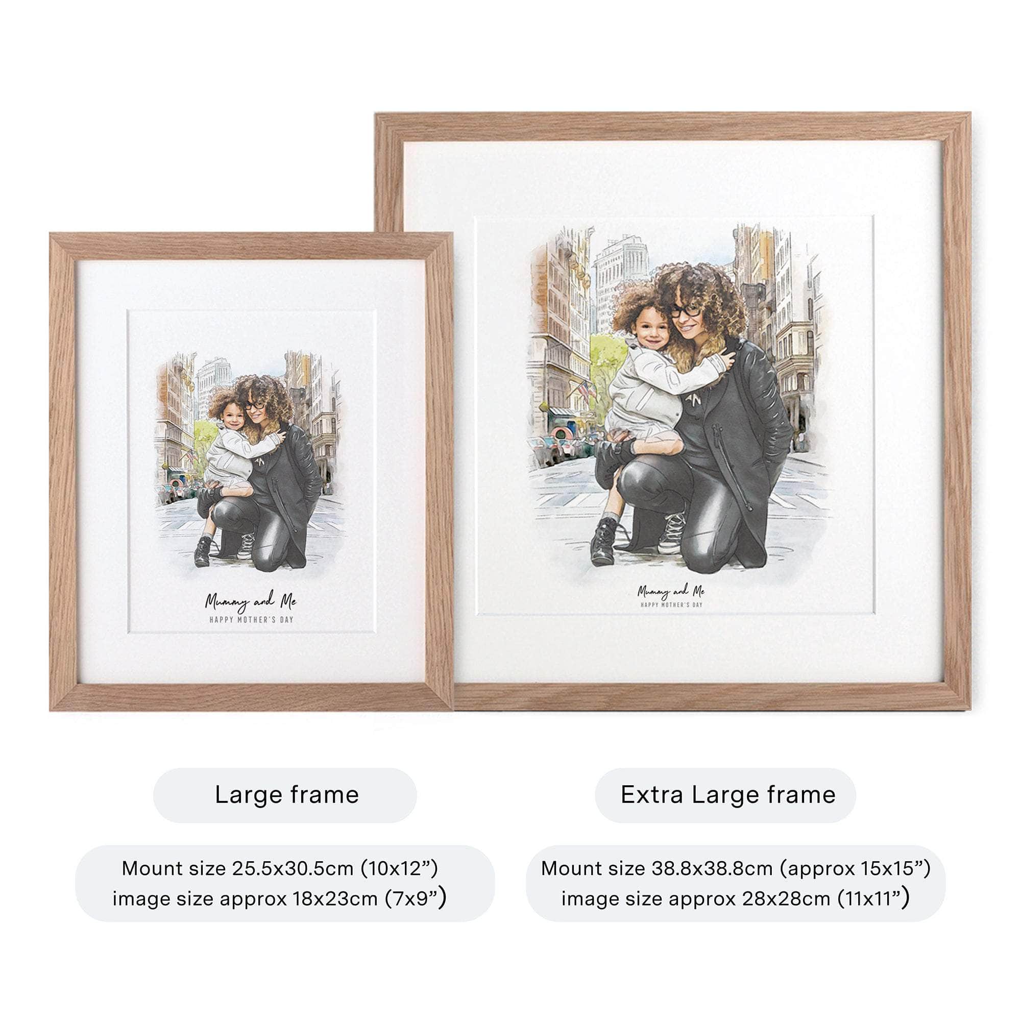 Mummy and Me Illustration - Custom Portrait Art