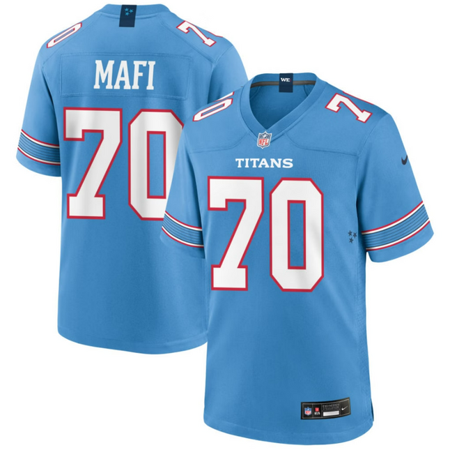 Atonio Mafi Tennessee Titans 2026 Game Jersey - Light Blue
