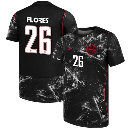 Marcelo Flores Canada National Team 2026 Away Jersey - Black