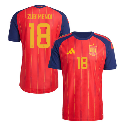 Martin Zubimendi Spain National Team 2026 Home Jersey - Red