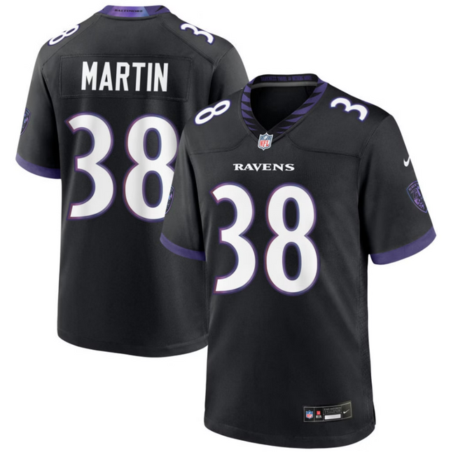 Keyon Martin Baltimore Ravens 2026 Alternate Game Jersey - Black