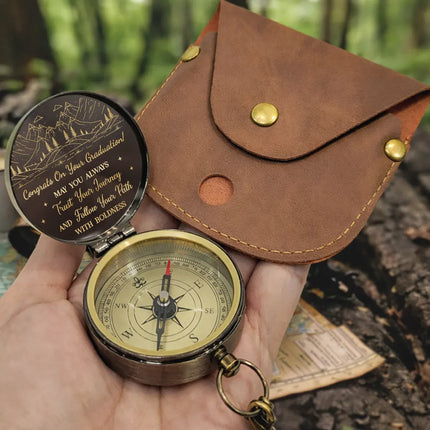 May You Always Trust Your Journey - Personalized Engraved Brass Compass