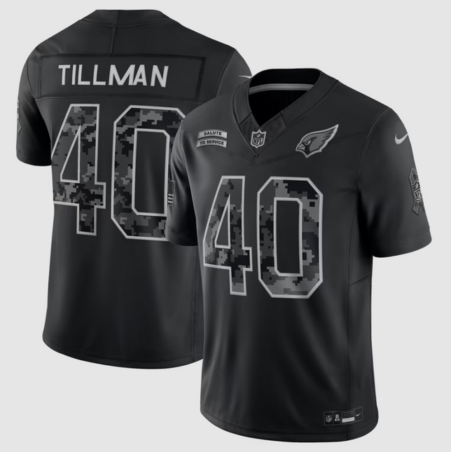 Pat Tillman Arizona Cardinals 2026 Salute to Service Retired Player Stitched Limited Jersey - Black