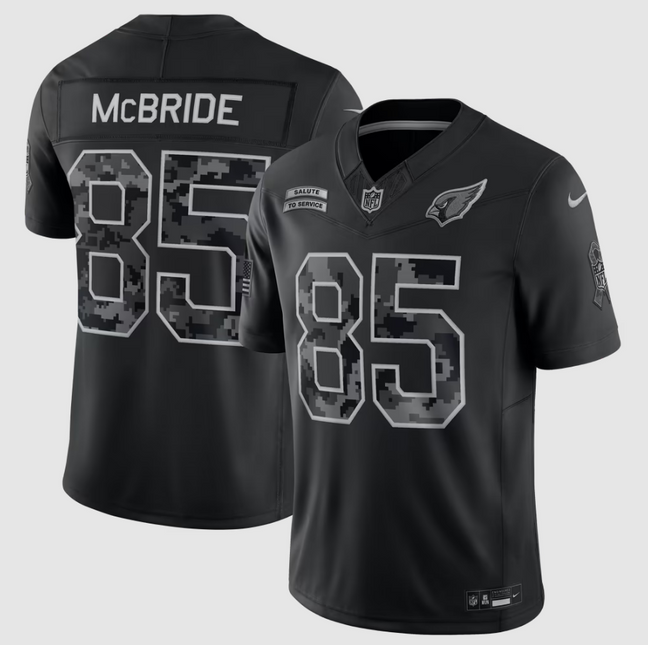 Trey McBride Arizona Cardinals 2026 Salute to Service Retired Player Stitched Limited Jersey - Black