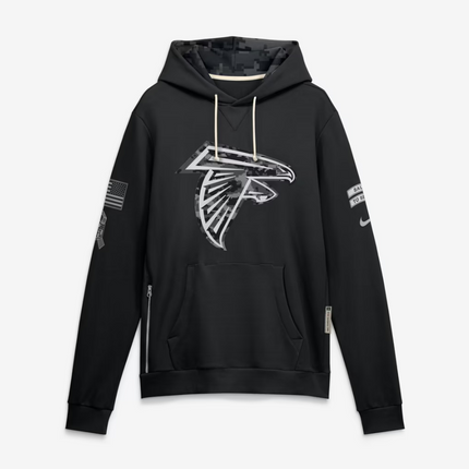 Atlanta Falcons 2026 Salute to Service Sideline Dri-FIT Pullover Hoodie - Black