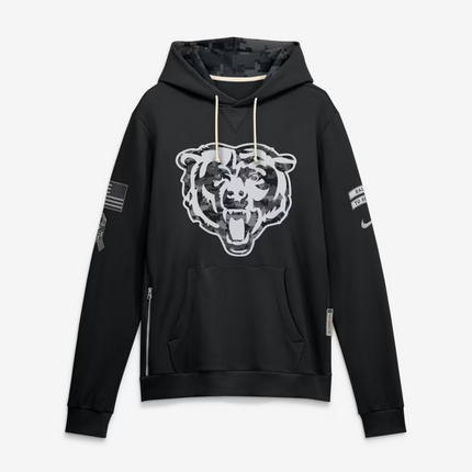 Chicago Bears 2026 Salute to Service Sideline Dri-FIT Pullover Hoodie - Black