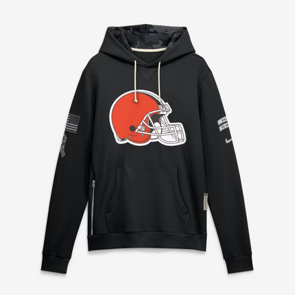 Cleveland Browns 2026 Salute to Service Sideline Dri-FIT Pullover Hoodie - Black
