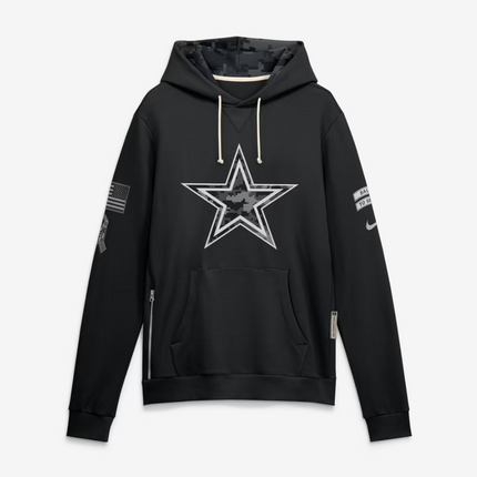 Dallas Cowboys 2026 Salute to Service Sideline Dri-FIT Pullover Hoodie - Black