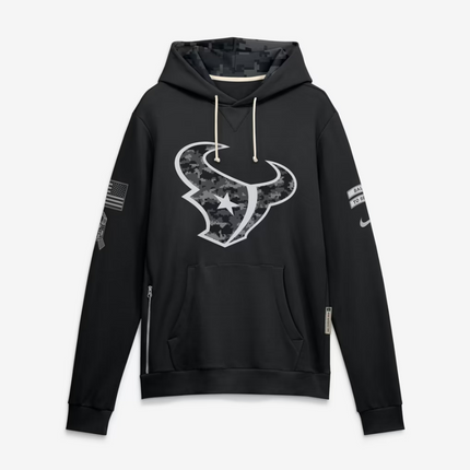 Houston Texans 2026 Salute to Service Sideline Dri-FIT Pullover Hoodie - Black