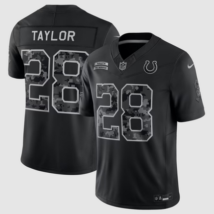 Jonathan Taylor Indianapolis Colts 2026 Salute to Service Stitched Limited Jersey - Black