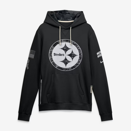 Pittsburgh Steelers 2026 Salute to Service Sideline Dri-FIT Pullover Hoodie - Black
