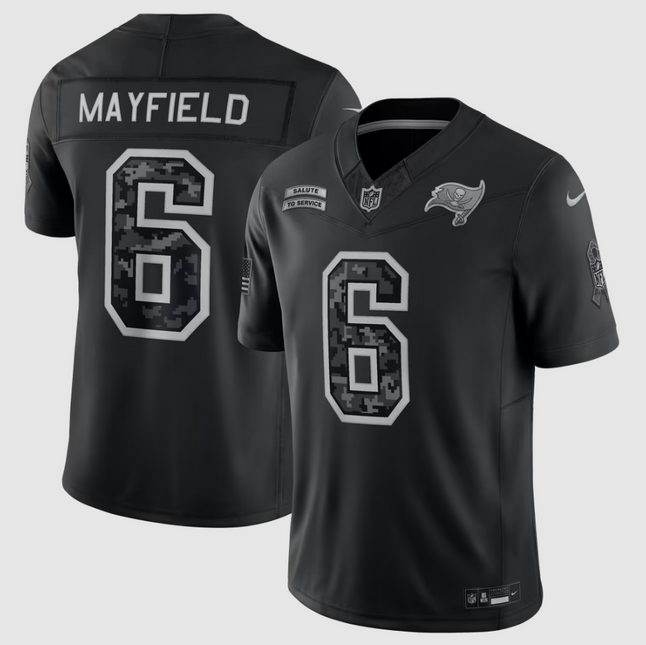 Baker Mayfield Tampa Bay Buccaneers 2026 Salute to Service Stitched Limited Jersey - Black