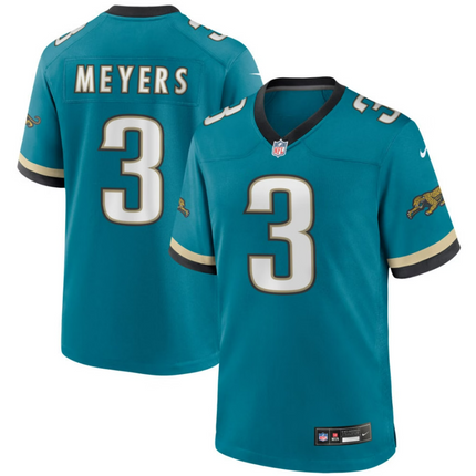 Jakobi Meyers Jacksonville Jaguars 2026 Throwback Game Jersey - Teal Prowler