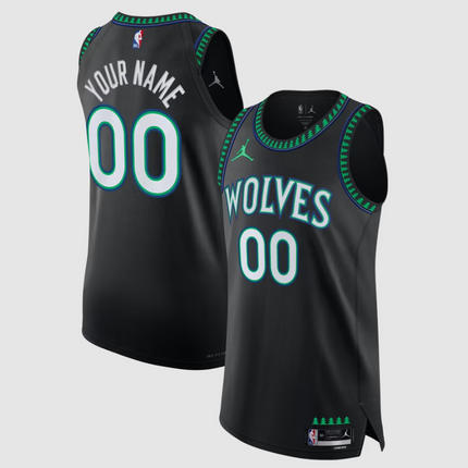 Custom Name Minnesota Timberwolves 2026 Statement Edition Jersey - Black