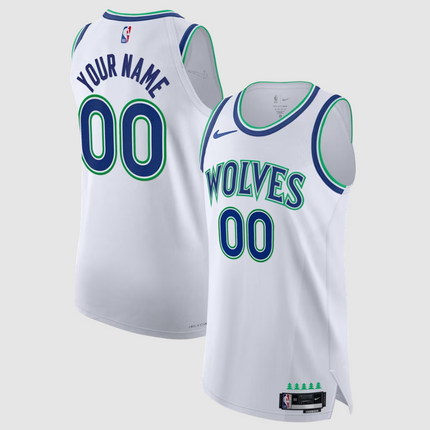 Custom Name Minnesota Timberwolves 2026 Association Edition Jersey - White