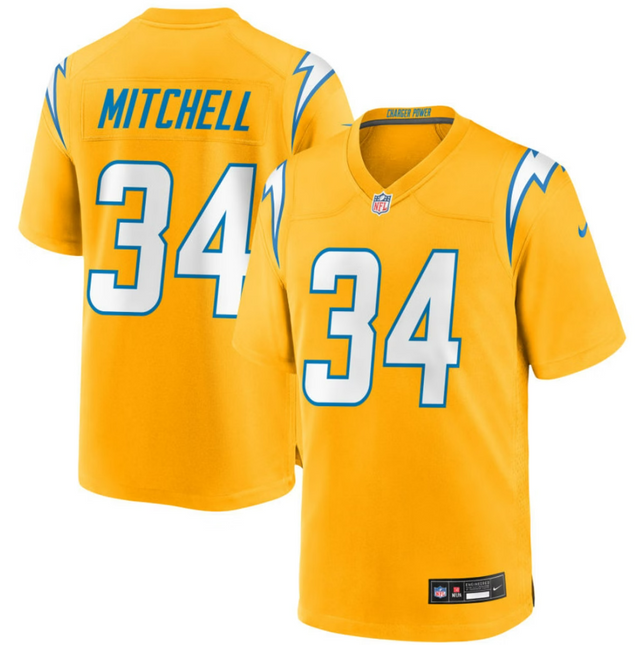 Keaton Mitchell Los Angeles Chargers 2026 Alternate Charger Power Game Jersey - Gold