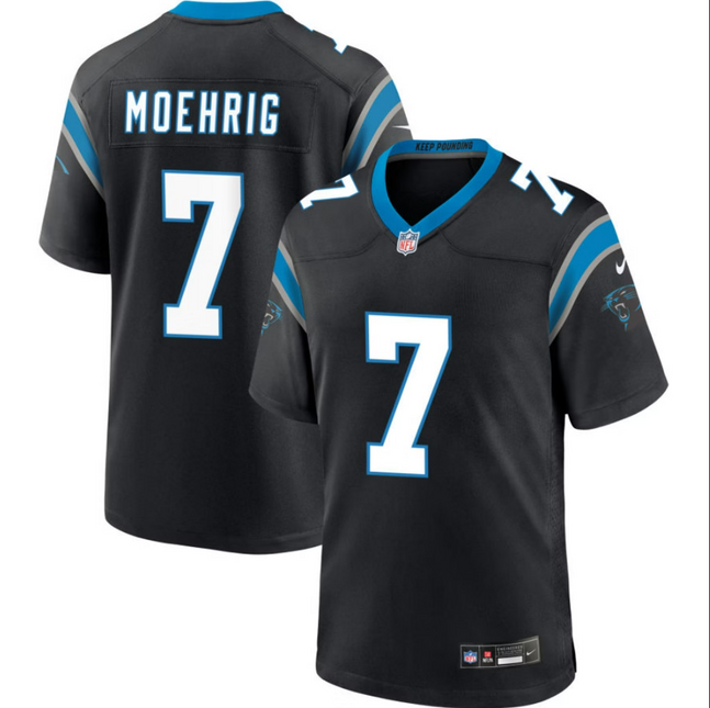 Tre'von Moehrig Carolina Panthers 2026 Game Jersey - Black
