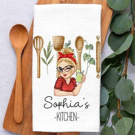 Mom Grandma Kitchen - Personalized Kitchen Towel