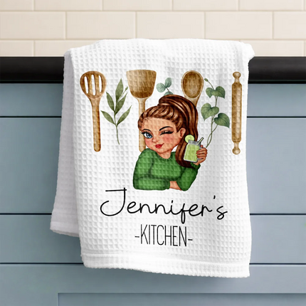 Mom Grandma Kitchen - Personalized Kitchen Towel
