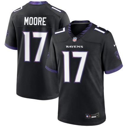 Chris Moore Baltimore Ravens 2026 Alternate Game Jersey - Black