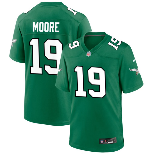 Elijah Moore Philadelphia Eagles 2026 Alternate Game Jersey - Kelly Green