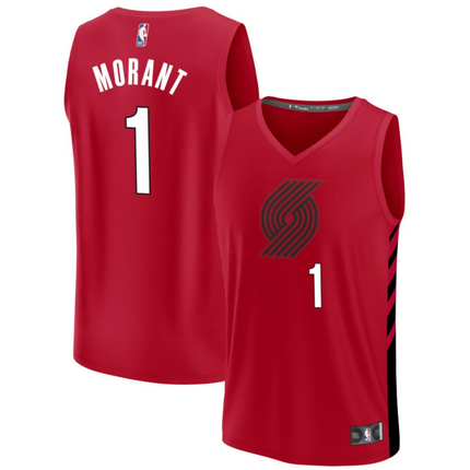 Ja Morant Portland Trail Blazers 2026 Fast Break Statement Edition Jersey - Red