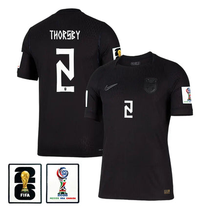 Morten Thorsby Norway National Team 2026 x World Cup Patch Away Jersey – Black